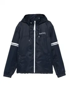 Куртка с капюшоном и полосками Alexander McQueen, синий