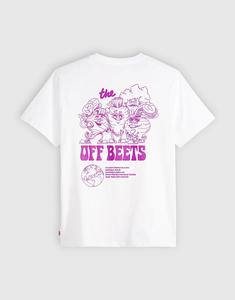 Футболка свободного кроя Levi's Off Beets с принтом на спине, бежевого цвета