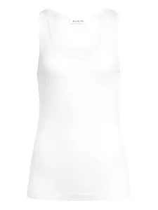 Майка в рубчик Alaïa, белый