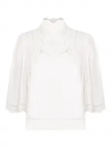 Блузка с кружевной отделкой Isabel Marant, белый