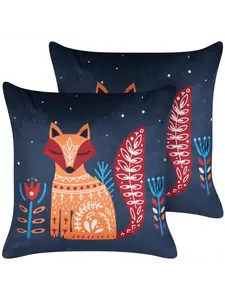 Декоративная подушка Beliani 2er Set Deko FIRESPIKE, цвет blau/bunt