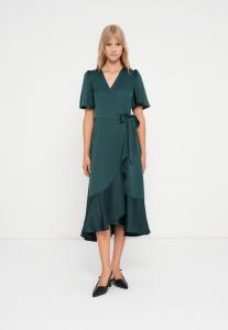 Платье YAS YASTHEA MIDI WRAP DRESS, Ponderosa Pine/Dark Green