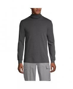 Мужская хлопковая водолазка Supima Lands' End, черный