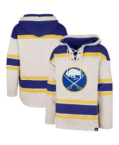 Мужская овсяная толстовка Buffalo Sabres Rockaway с завязками и капюшоном '47 Brand