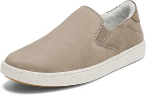 Женские кожаные слипоны OLUKAI Pehuea Cozy, легкие для надевания и снятия, мягкие и премиальные материалы, комфорт и поддержка на весь день, коричневый