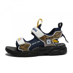 Сандалии детские с противоскользящей амортизацией и износостойкостью BOBDOG, черный/золотой