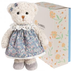 GABRIEL Коллекция Eternal Love, плюшевая кукла с вышитым медвежонком на синей юбке, высота 28 см
