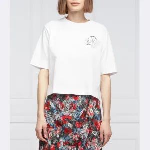 Укороченная футболка The Kooples, белый