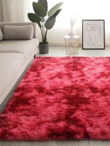 Xinglianxin Ковер 100х200 см для спальни/гостиной, моющийся войлочный, утолщенный, винный красный