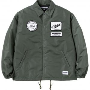 NEIGHBORHOOD Куртка-рубашка с нашивкой логотипа, Olive Umber