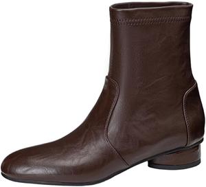 Женские классические ретро удобные повседневные ботильоны LYYSKY. Размер соответствует длине стопы, смотрите таблицу размеров и описание товара. Размеры US2-US15/EU32-EU48, Brown(8819-1)