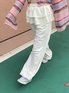 Спортивные штаны с оборками Ehka Sopo, цвет Kinari