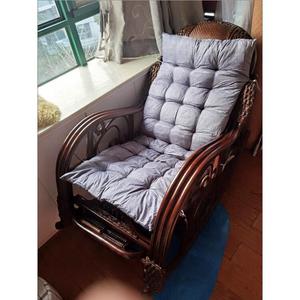 Jiajing Furniture Кресло-качалка из ротанга с усиленной поясничной поддержкой и подушкой сиденья