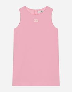 Мини-платье А-силуэта из ткани кадди Dolce&Gabbana, розовый