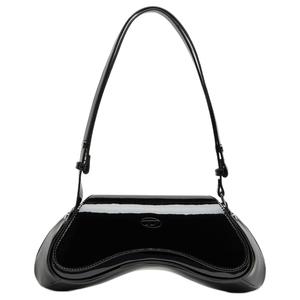 DIESEL Полиуретановая женская сумка через плечо черного цвета