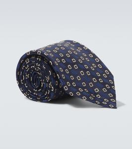 Шелковый галстук с принтом Charvet, Blue Gold