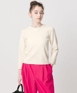 Компактная трикотажная футболка с круглым вырезом - можно стирать United Arrows, цвет Off White