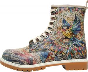 Женские высокие ботинки DOGO - веганская кожа и уникальный дизайн, зимние женские ботинки, удобные и стильные, Mosaical