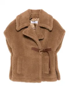 Пелерина-куртка из искусственного меха Abavo MAX MARA, коричневый