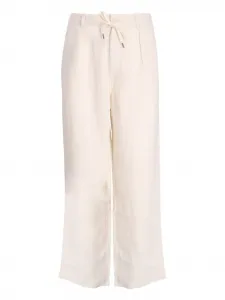 Льняные брюки с кулиской POLO RALPH LAUREN, белый