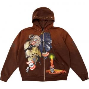 Толстовка X Ecko Maintaining Zip Travis Scott, коричневый