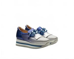 Женские кроссовки Cynthia Degrade в серебристом цвете Softwaves, Silver Ink