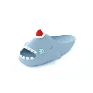 Рождественские шапки и сандалии Sharkicks унисекс HelloSlippers, Blue