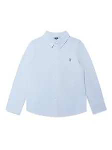 Рубашка с вышивкой Polo Pony POLO RALPH LAUREN KIDS, синий