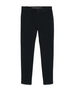 Темно-Синие узкие брюки из саржи Canali, синий