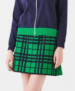 Вязаная юбка в клетку случайного рисунка Archivio, цвет Green(350)