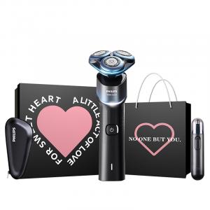 Бритва Rotary Stainless Steel с тремя лезвиями для всего тела, моющиеся, с микрогранулами и защитным покрытием PHILIPS, синий