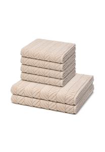 Набор полотенец Ross Sensual Skin Zopf, 6 штук, кремовый