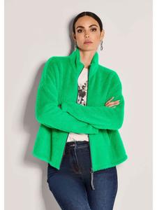 MADELEINE Модная короткая куртка со стойкой и воротником-стойкой, опалово-зеленого цвета