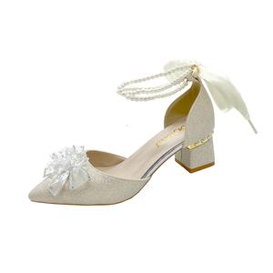 WOXXXN Женские туфли на платформе с массивным каблуком - 5 см шампань, цвет 5CM Champagne