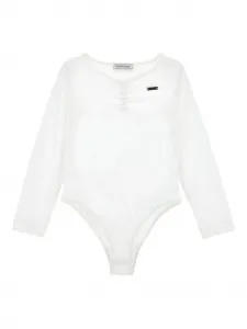 Боди с логотипом Monnalisa, белый