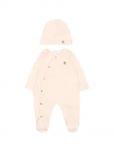 Комплект боди с монограммой Roberto Cavalli Junior, розовый