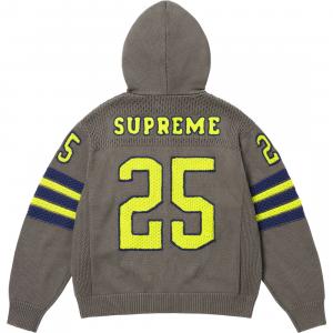 Спортивный худи на молнии fw25 Supreme, серый/серый