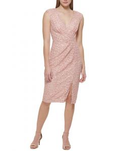 Платье миди из крепа Vince Camuto с аквалангом, розовый