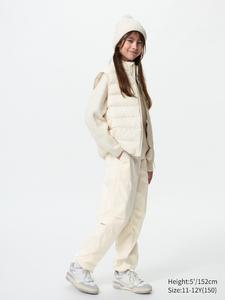 Теплые брюки с подкладкой Uniqlo, 01 off white