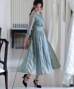 Вечернее платье, приглашение, платье для особого случая, свадьба, церемония совершеннолетия, официальное платье Pourvous, цвет Smoke Blue