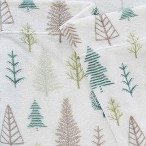 Комплект бархатного плюшевого теплого и уютного роскошного флисового простыня с принтом Madelinen, цвет Trees