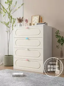 Yu Senyi Комод 100 см для спальни и гостиной настенный металлический с защитой от пыли, 6 ящиков с ручками