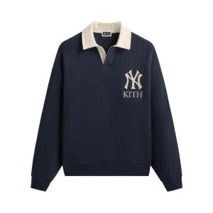 Толстовка Kith For The New York Yankees Cable Fleece Nelson Sweatshirt, Nocturnal