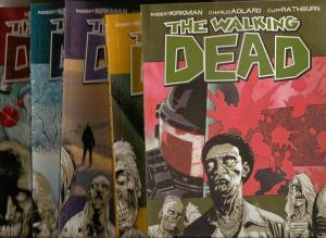 The Walking Dead Volumes 1-5 SET (Days Gone Bye, Miles Behind Us, Safety Behind Bars, The Heart's Desire, The Best Defense) (Image)