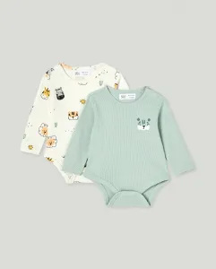 Боди для младенцев с длинными рукавами и гладкой тканью Baby El Corte Inglés, светло-зеленый