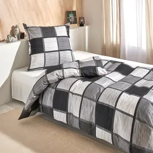 Комплект постельного белья Dream Sleep Mako-Satin Verso Grey 160x210 см + 65x100 см Traumschlaf