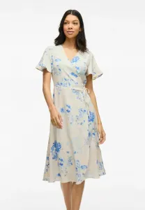 Платье-Миди с запахом vilovie s/s, повседневное платье noos Vila, Birch