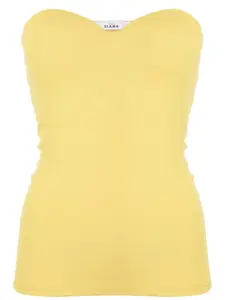 Обтягивающий топ без бретелей Amir Slama, желтый