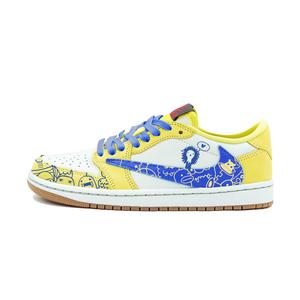 Баскетбольные кроссовки Travis Scott X Air Vintage женские с низким верхом Goldfinch Yellow Jordan