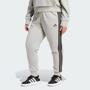 ADIDAS Узкие флисовые брюки Essentials с тремя полосками (большие размеры).